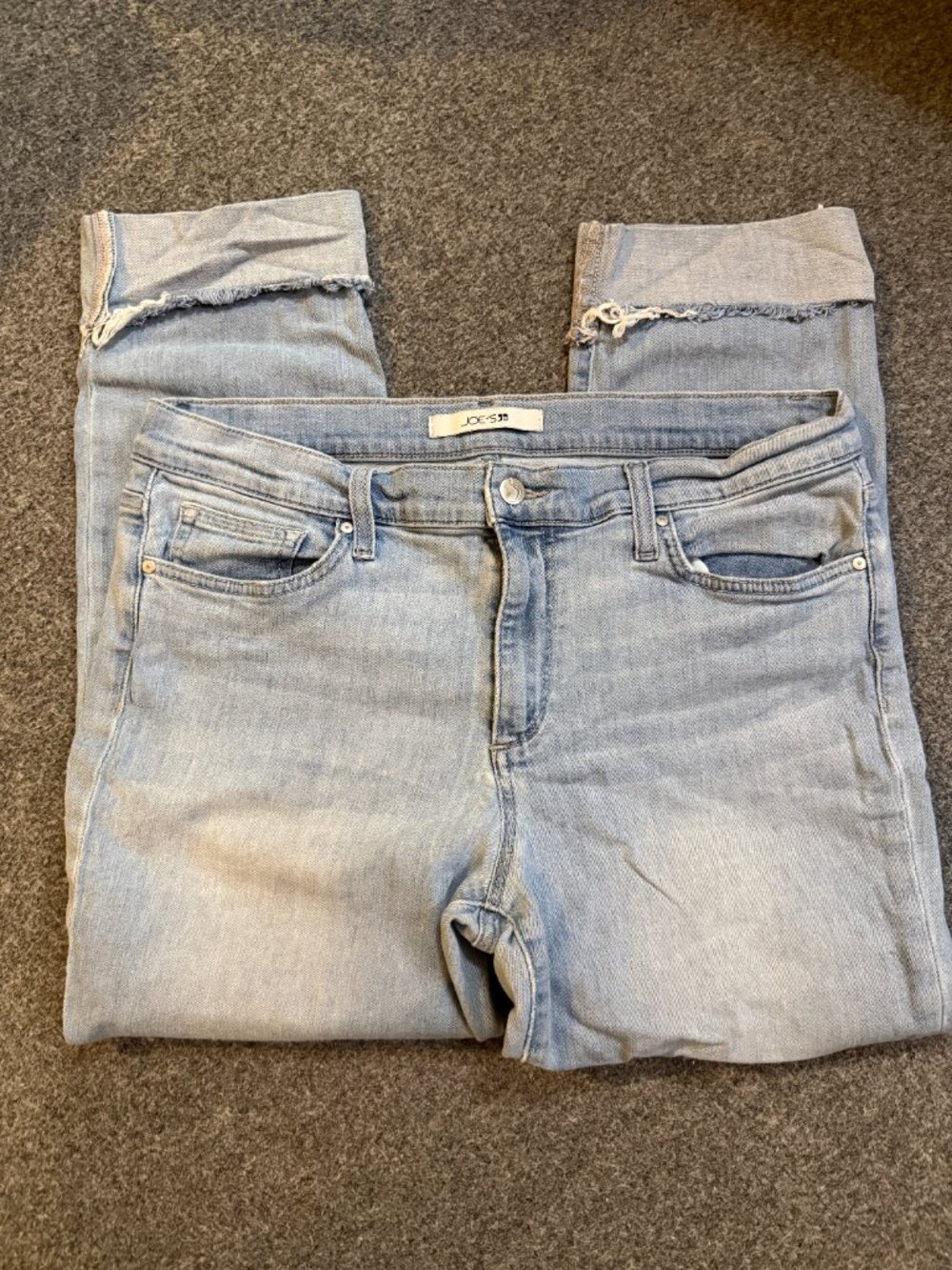 Joes Cuffed Ankle Straight Denim Jean Size 32